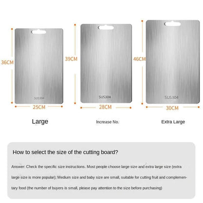 TitanClean stainless steel chopping board - antibacterial & scratch-resistant for your kitchen