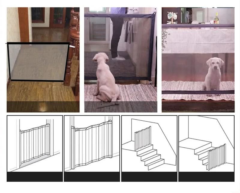 GASPARD - Smart protective barrier made of mesh for pets & babies