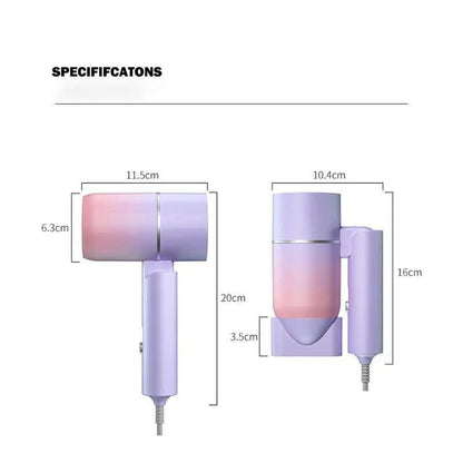 TRAVELBLOW - Foldable hairdryer with ion technology for shiny hair