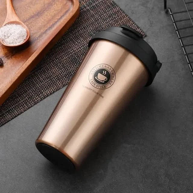 Thermasip - Insulated stainless steel travel mug | 500 ml leak-proof & double-walled