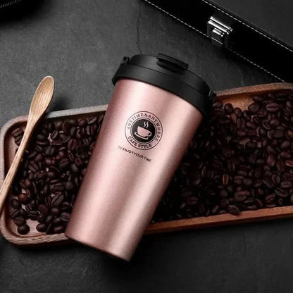 Thermasip - Insulated stainless steel travel mug | 500 ml leak-proof & double-walled
