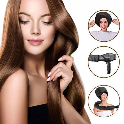 QuickDry - Set of 2 hairdryer caps | Fast & gentle drying for home & travelling