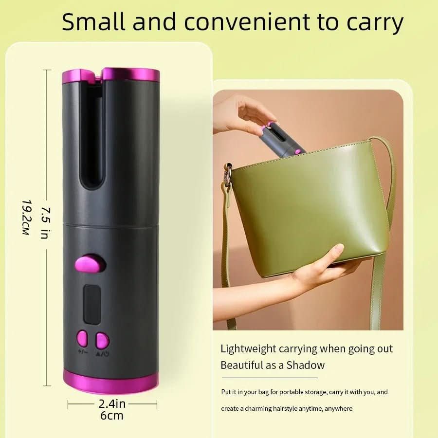 Cordless Hair Styler - Cordless curling iron for shiny & healthy curls