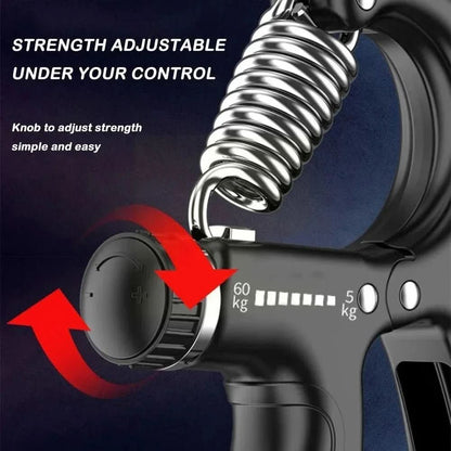 GripMaster - Adjustable hand trainer for strong grip strength & forearms
