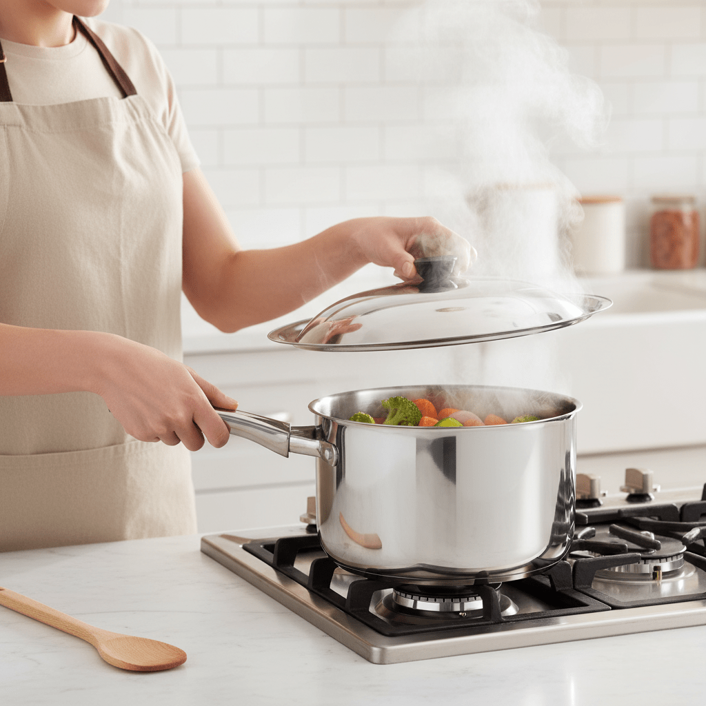 ProLid – Robust universal stainless steel lid for woks & pans