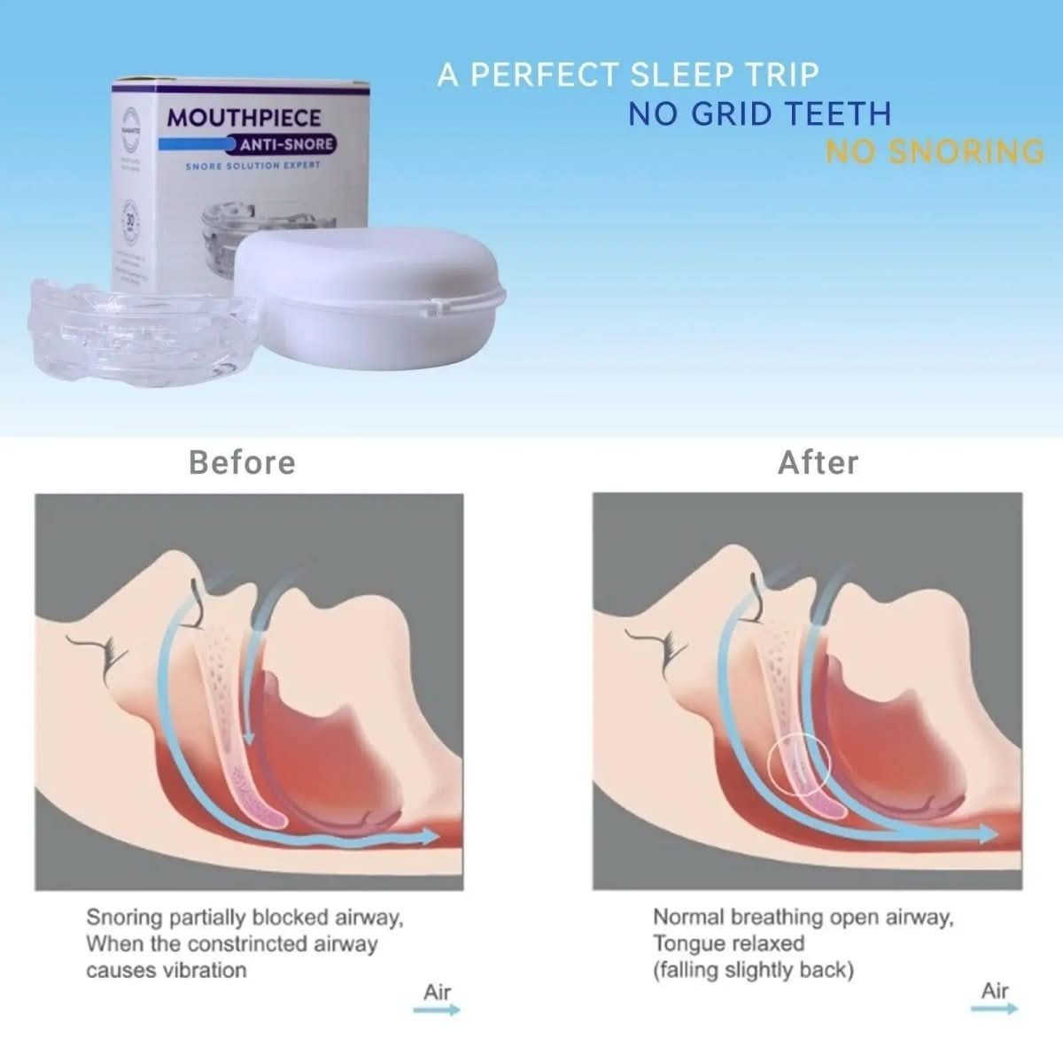 SnoreFree PRO - Anti-snoring mouthpiece against sleep apnoea & snoring