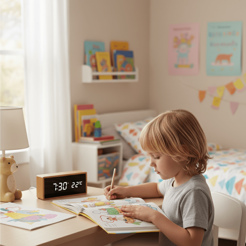 TIMBORA – Minimalist LED Bamboo Alarm Clock with Temperature Display