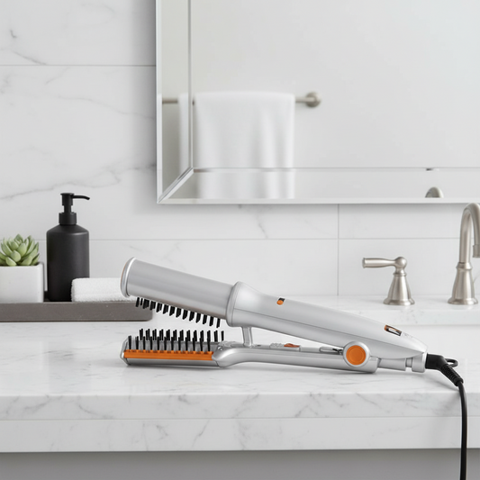 STYLEMAX – 2-in-1 Rotating Hair Brush for Effortless Styling