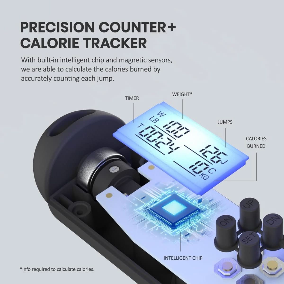 Speedfit - Digital skipping rope with calorie counter & target reminder