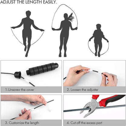 Flexijump - Adjustable skipping rope with Tangle-Free technology