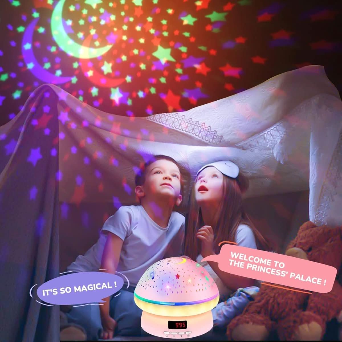 GlowLight - Magic star projector with 16 colours & timer function