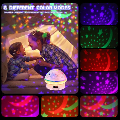 GlowLight - Magic star projector with 16 colours & timer function
