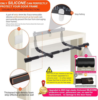 PowerGrip pull-up bar - steel pull-up bar for door frames with 200 kg load capacity