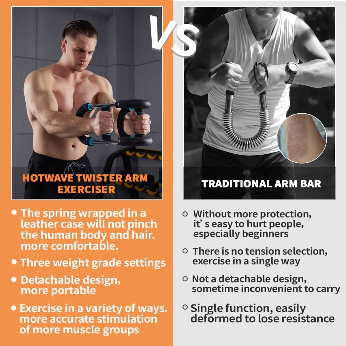 Twisterflex - Adjustable training bar for targeted muscle training of arms & chest
