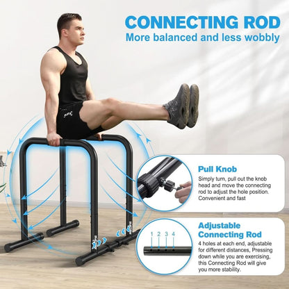 Powerdip - Adjustable steel dip station for upper body training