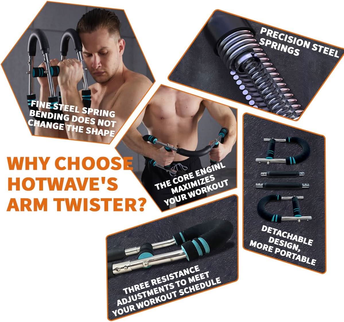 Twisterflex - Adjustable training bar for targeted muscle training of arms & chest