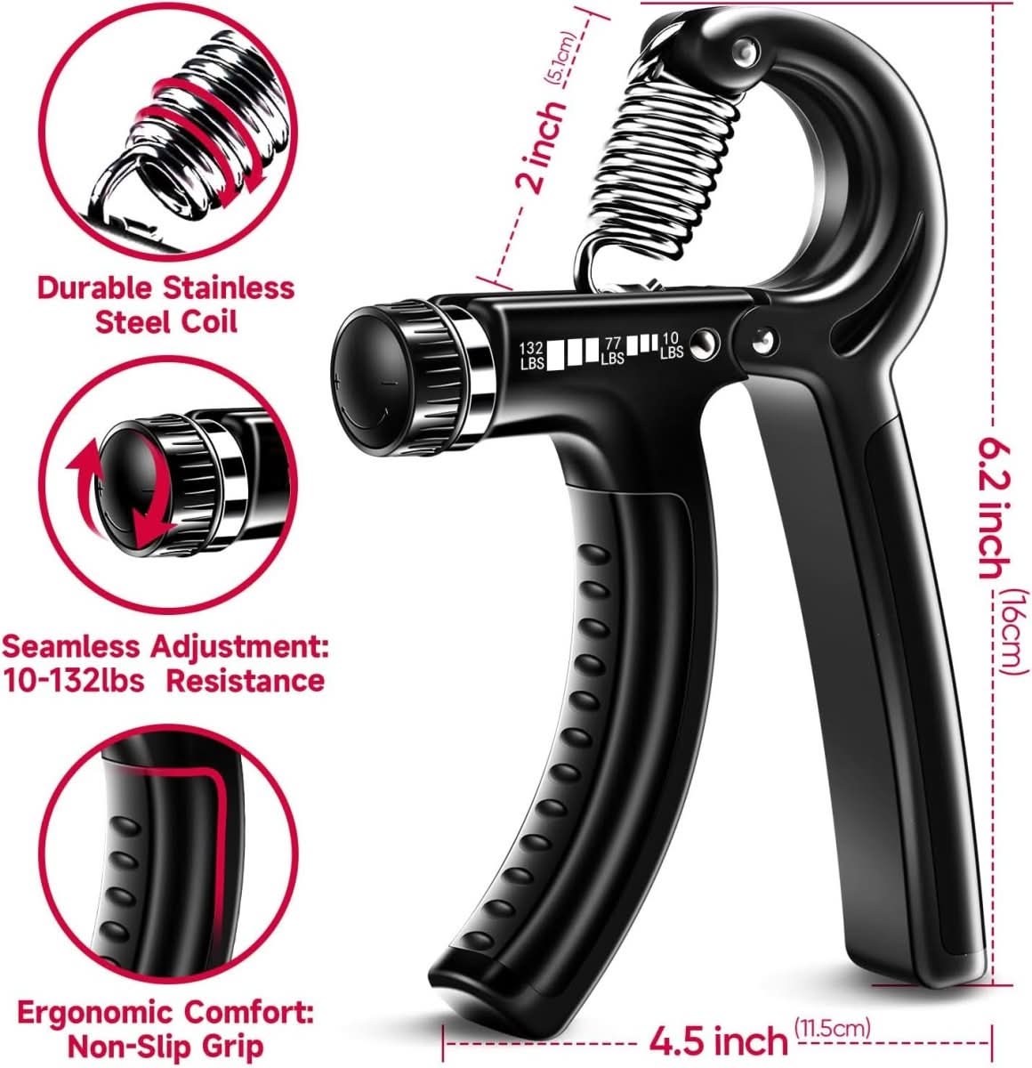 Gripmaster - Adjustable hand amplifier for targeted grip strength training