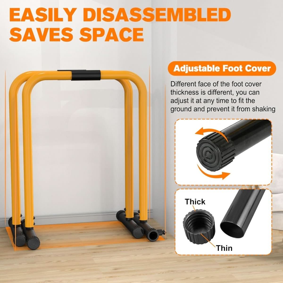 Powerdip - Adjustable steel dip station for upper body training