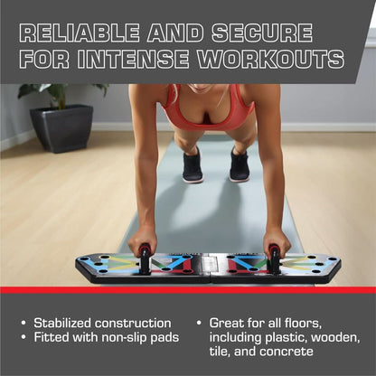 FlexIFit - Foldable push-up board with 30 training positions for targeted muscle training