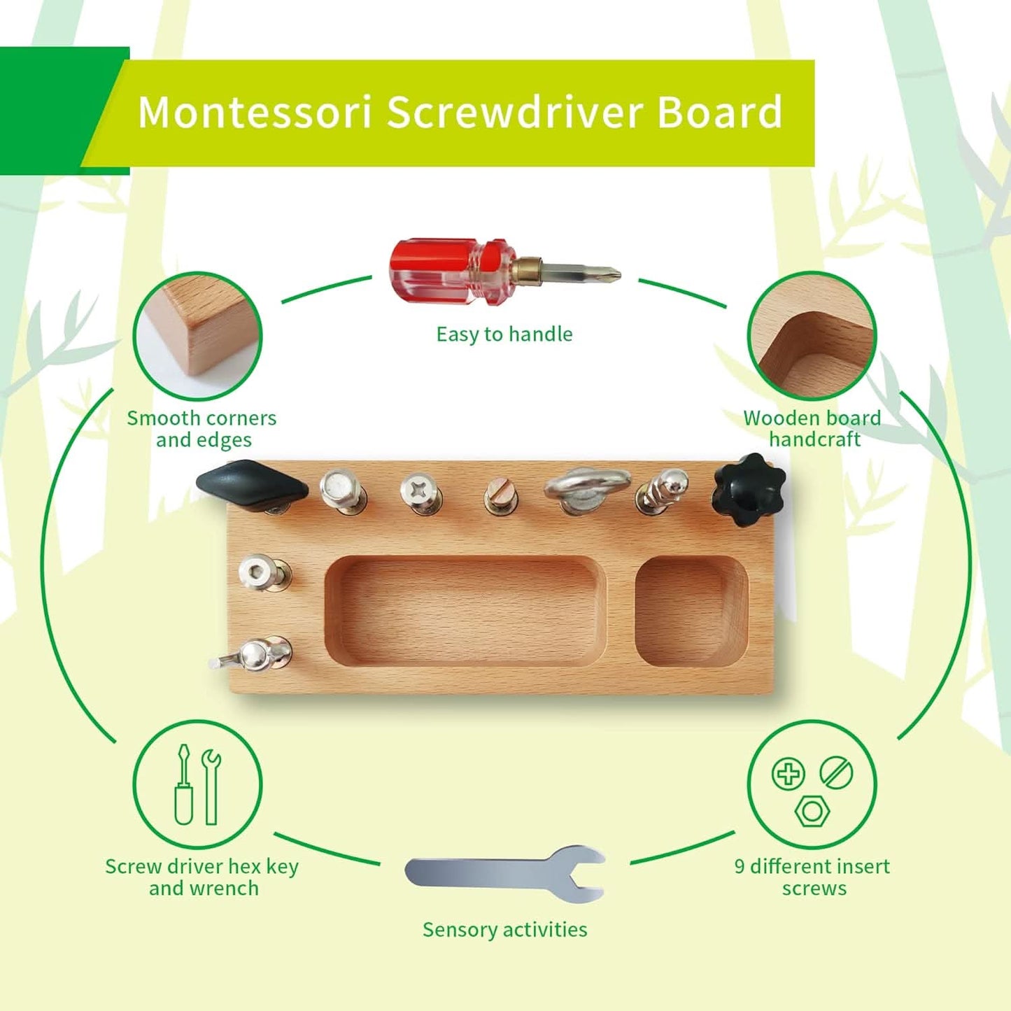 SkillCraft Busy Board - With real tools for children aged 3 and over