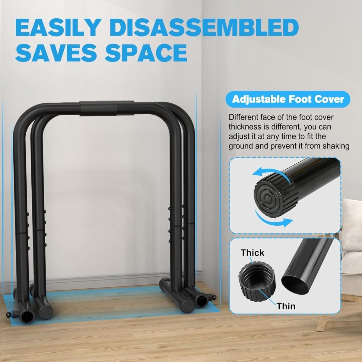 Powerdip - Adjustable steel dip station for upper body training