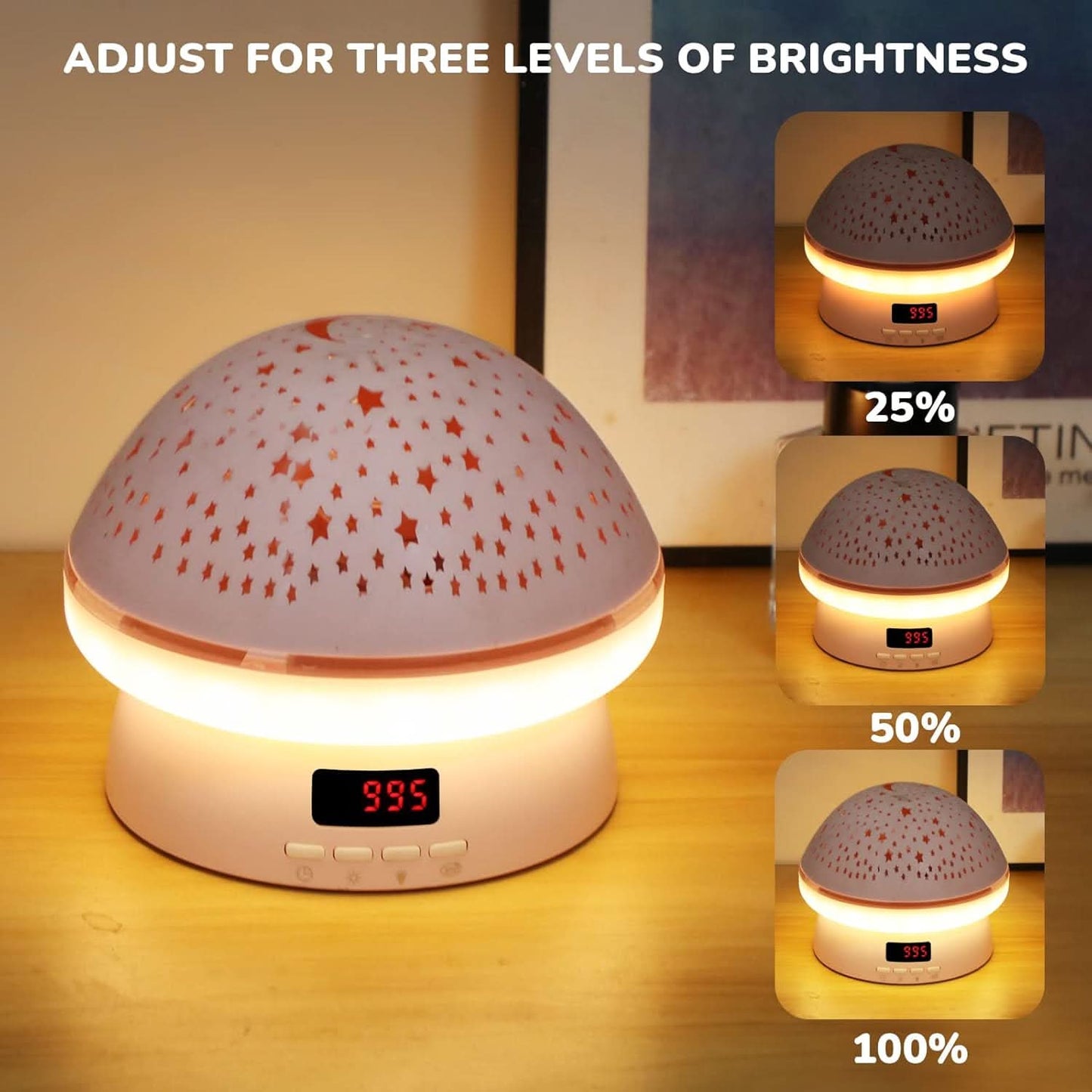 GlowLight - Magic star projector with 16 colours & timer function