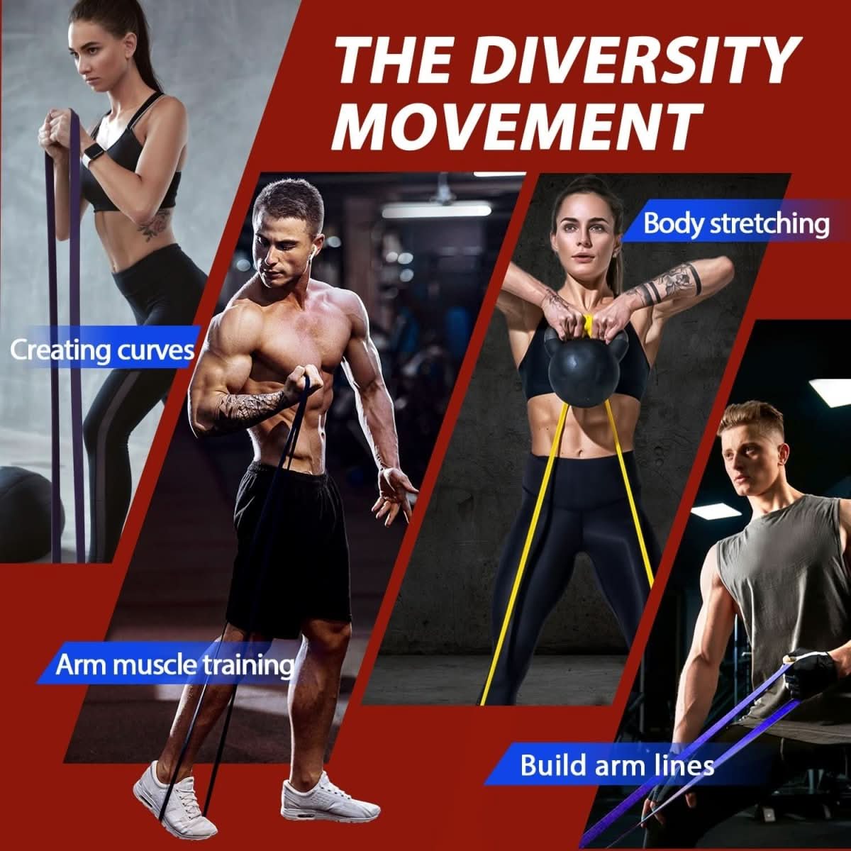 PowerBand - resistance band set for pull-ups & strength training