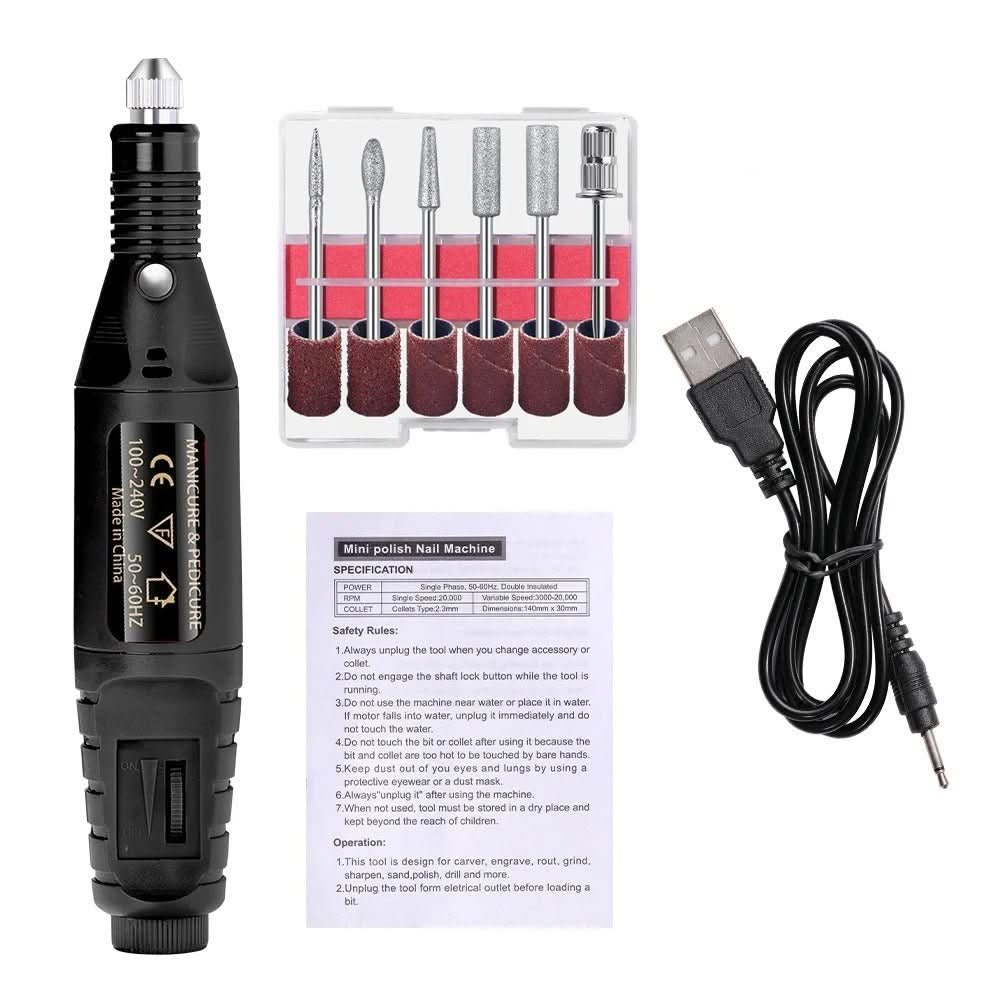 ProNail Expert - Electric 6-in-1 nail care set for manicure & pedicure