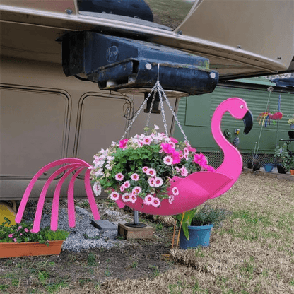 Hanging plant bowl - Colourful chicken design garden decoration