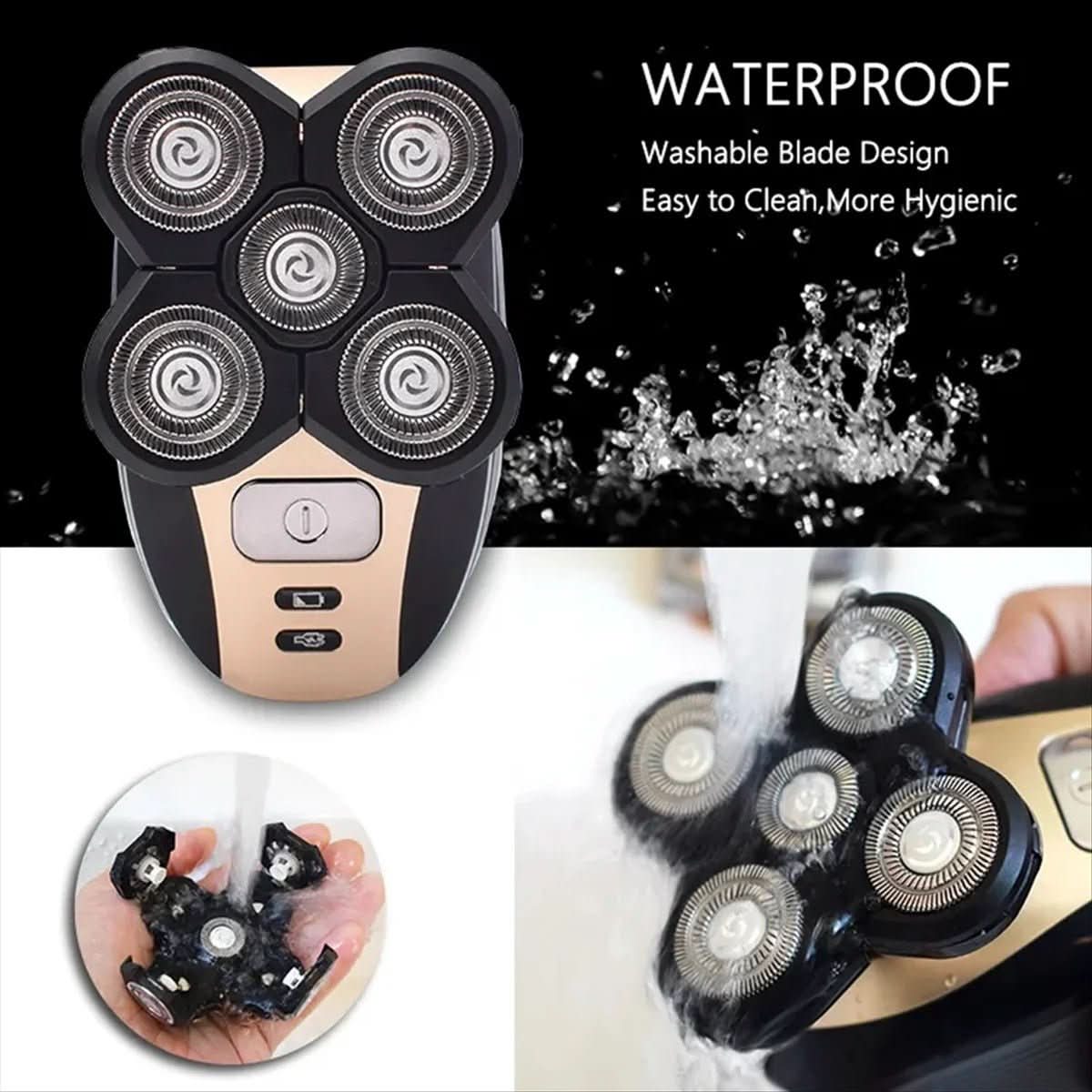 SmoothTrim - 5-in-1 trimmer with floating shaving heads & accessories