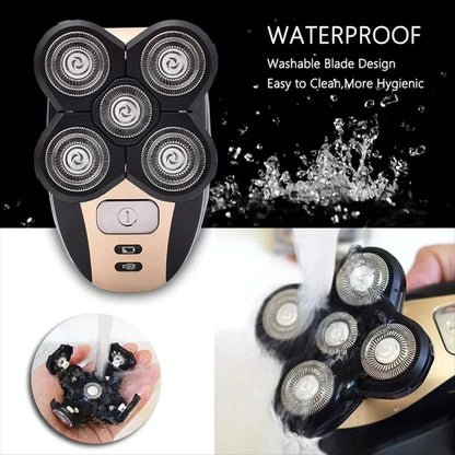 SmoothTrim - 5-in-1 trimmer with floating shaving heads & accessories