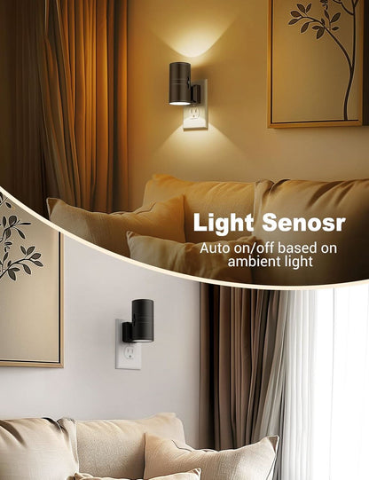 TwilightGlow LED night light - Dimmable & Automatic for stylish lighting