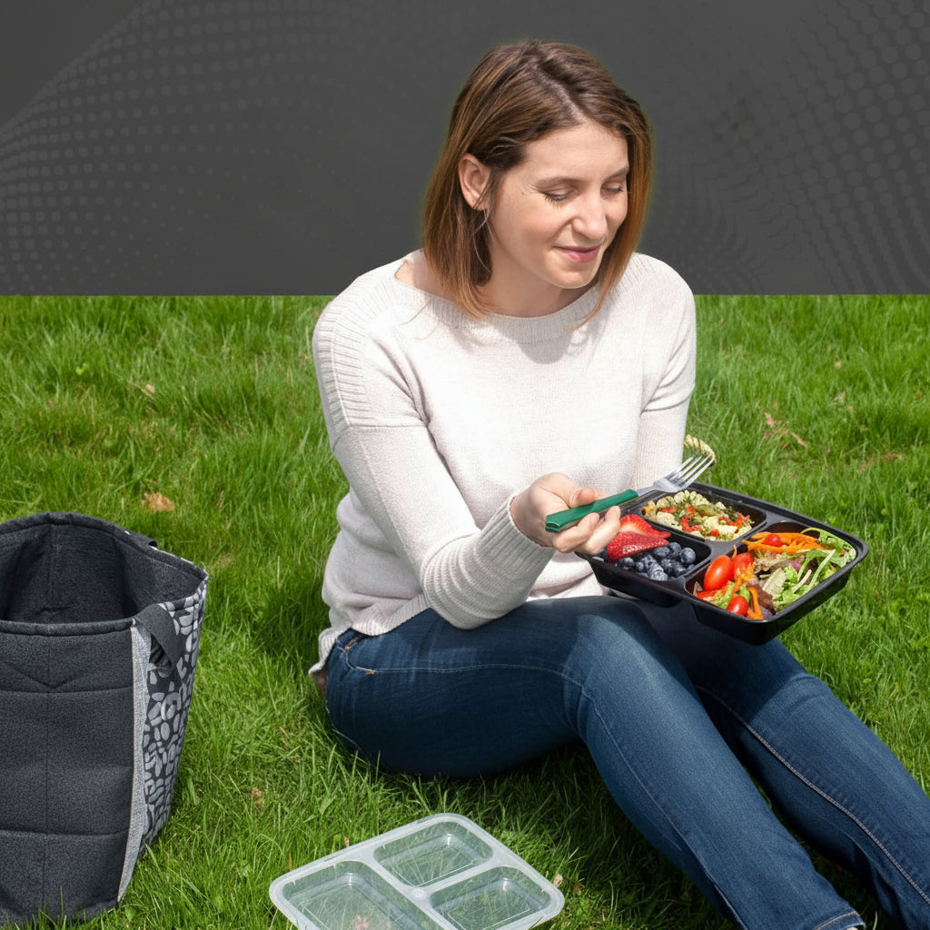 Bento Box with 3 compartments - Efficient meal planning & portion control