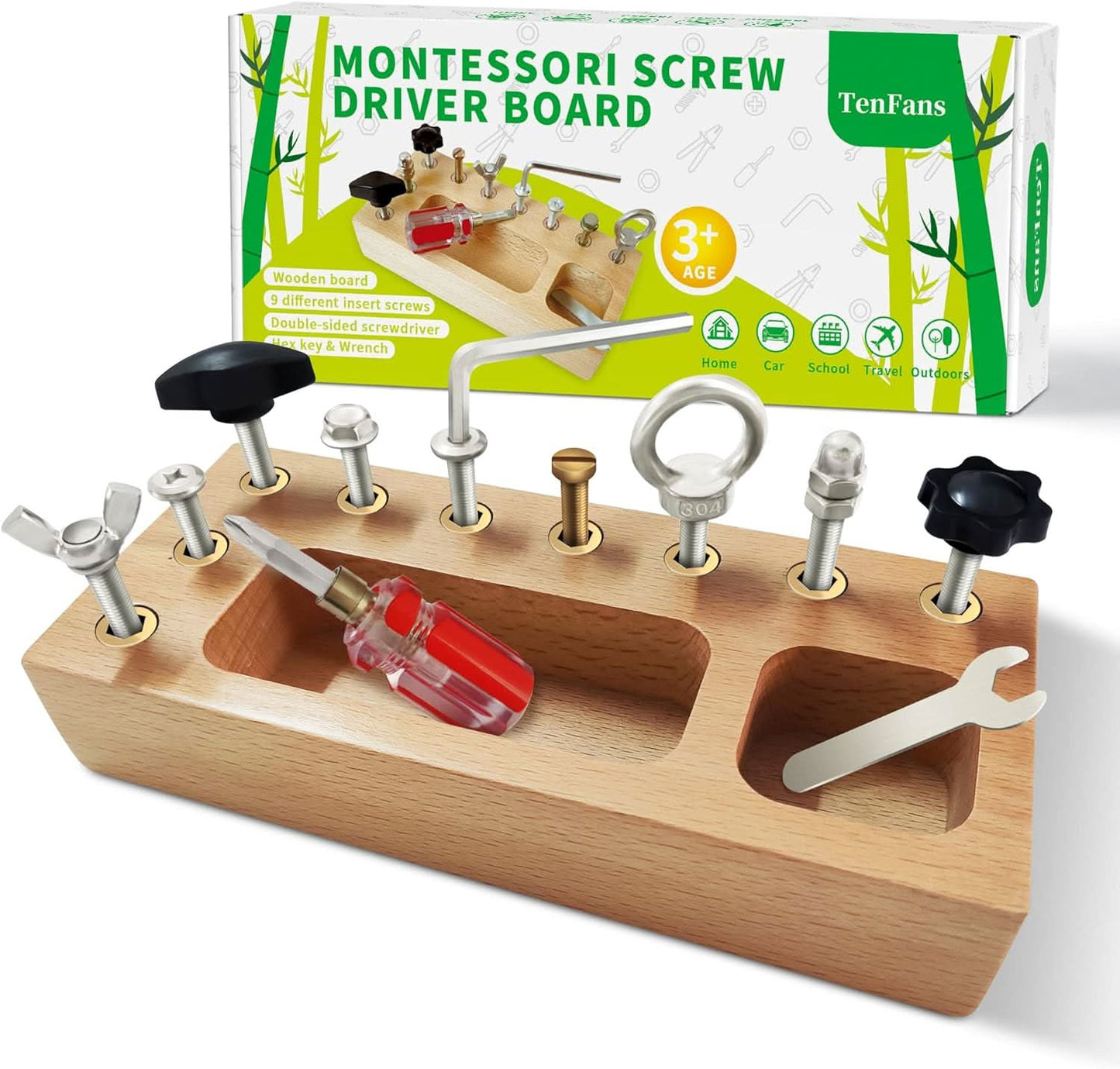 SkillCraft Busy Board - With real tools for children aged 3 and over