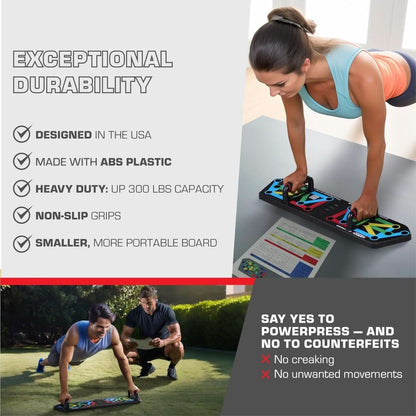 FlexIFit - Foldable push-up board with 30 training positions for targeted muscle training