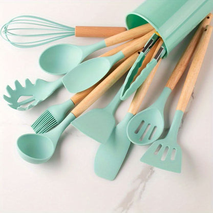 Silicone kitchen utensil set - Heat-resistant & stylish for every kitchen