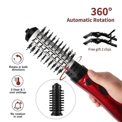 Revolveglam - 3-in-1 electric hair styler with hairdryer, brush & curling iron function