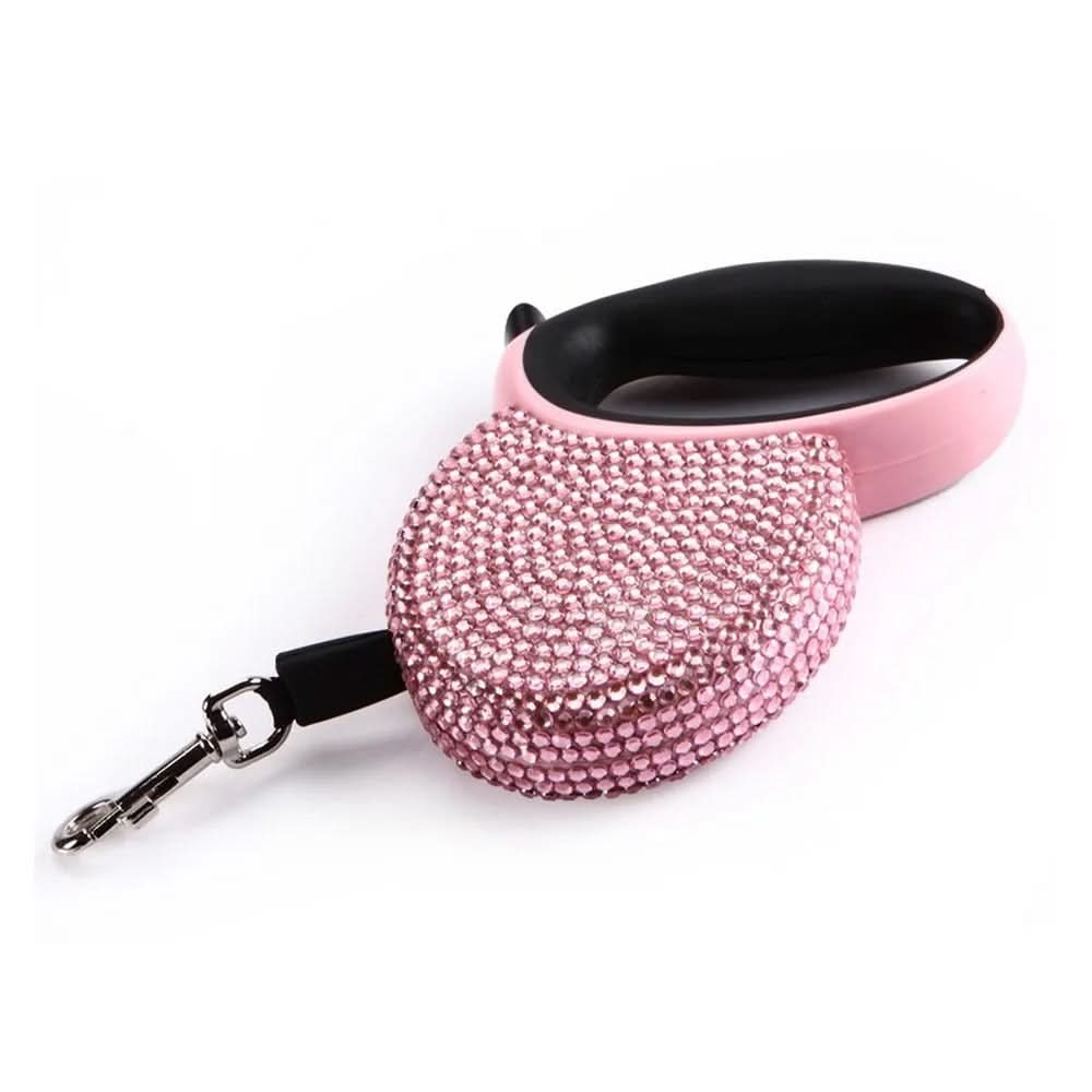 SPARKPAW – Luxury Retractable Leash with Rhinestones for Small Dogs & Cats