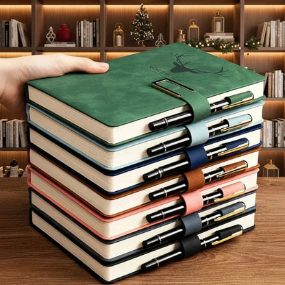 PENVOIR – A5 leather notebook with 200 pages, personalized cover & integrated bookmark