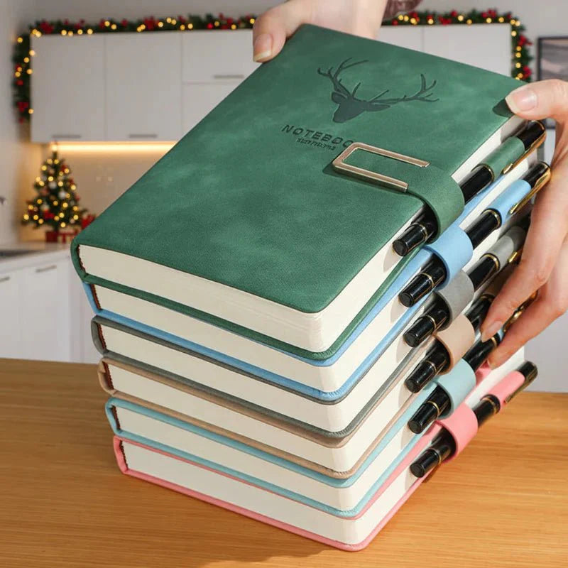 PENVOIR – A5 leather notebook with 200 pages, personalized cover & integrated bookmark