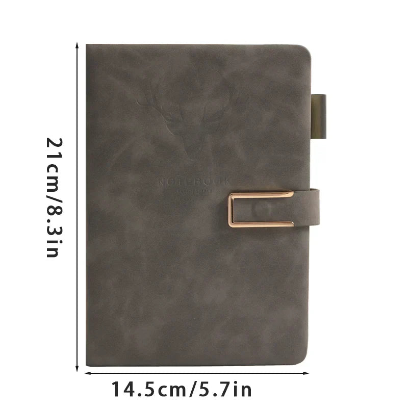 PENVOIR – A5 leather notebook with 200 pages, personalized cover & integrated bookmark