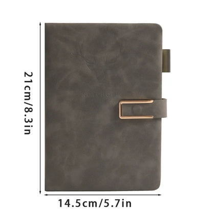 PENVOIR – A5 leather notebook with 200 pages, personalized cover & integrated bookmark