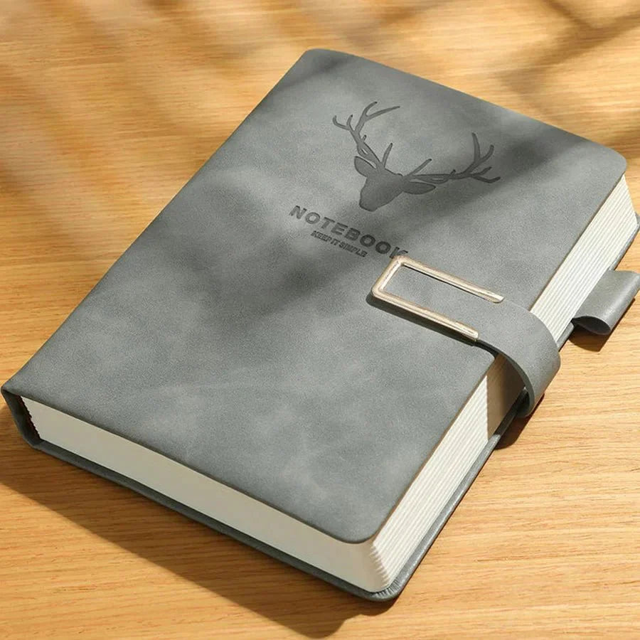 PENVOIR – A5 leather notebook with 200 pages, personalized cover & integrated bookmark