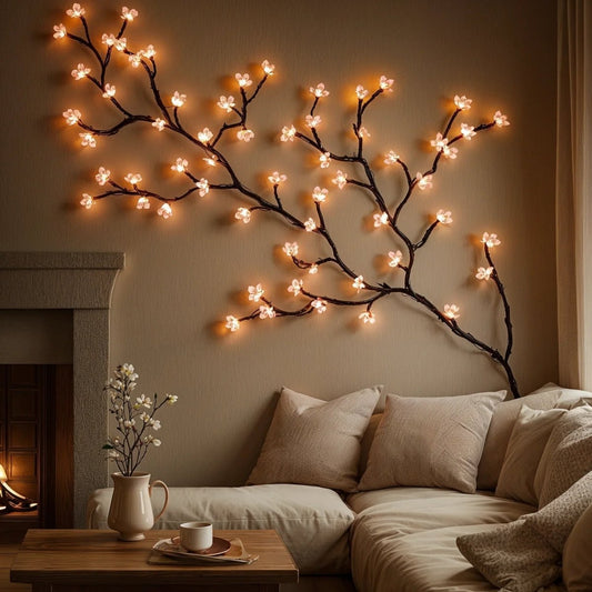 TWINKLORA – 1.6 m LED string lights, warm white & soft pink glow