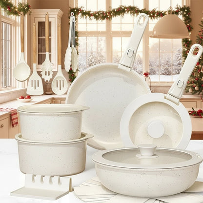 SLICKCERAM – 21-piece Nonstick Ceramic Cookware Set for Effortless Cooking