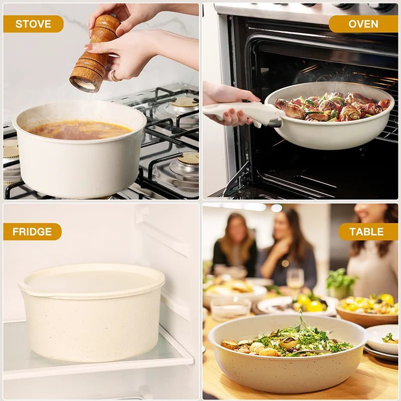 SLICKCERAM – 21-piece Nonstick Ceramic Cookware Set for Effortless Cooking