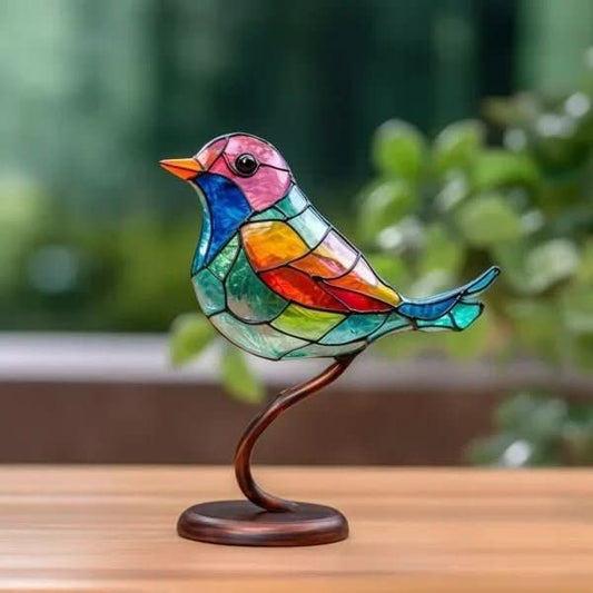 ACRÝAVIA – Handmade colorful bird statue made of acrylic for home decor