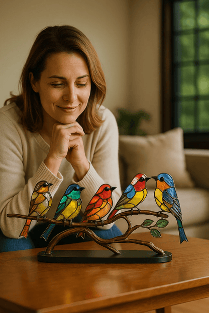 ACRÝAVIA – Handmade colorful bird statue made of acrylic for home decor