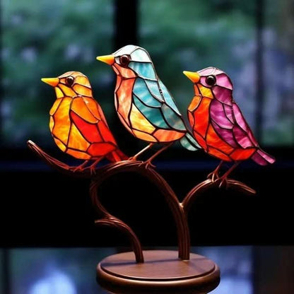 ACRÝAVIA – Handmade colorful bird statue made of acrylic for home decor