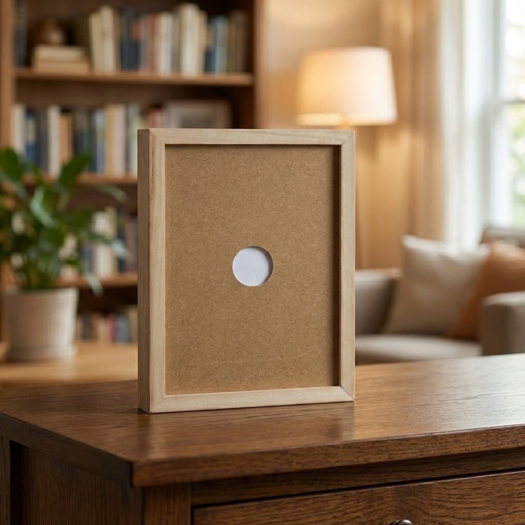 SKETCHBOX – Wooden display frame for children's drawings with storage function